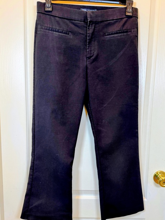 Zara Denim - Zara Cropped Black Flare Pants. Size XL